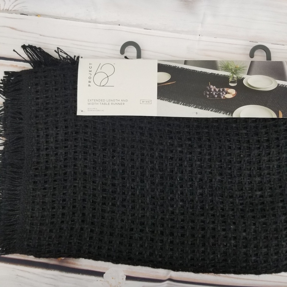 Project 62 black extended length table runner